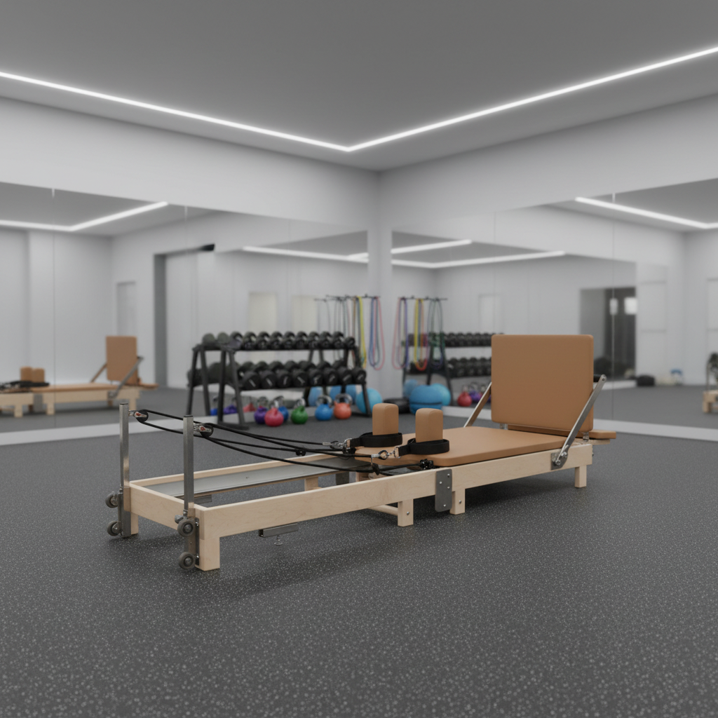 Pilates & Yoga Unleashed International Academy Yonkers - Maple Foldable Pilates Reformer with Sliding