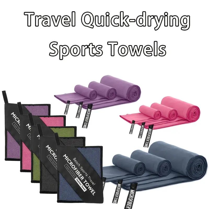 Pilates Yoga Towel - 1-psc Microfiber Travel Towel, Quick Dry