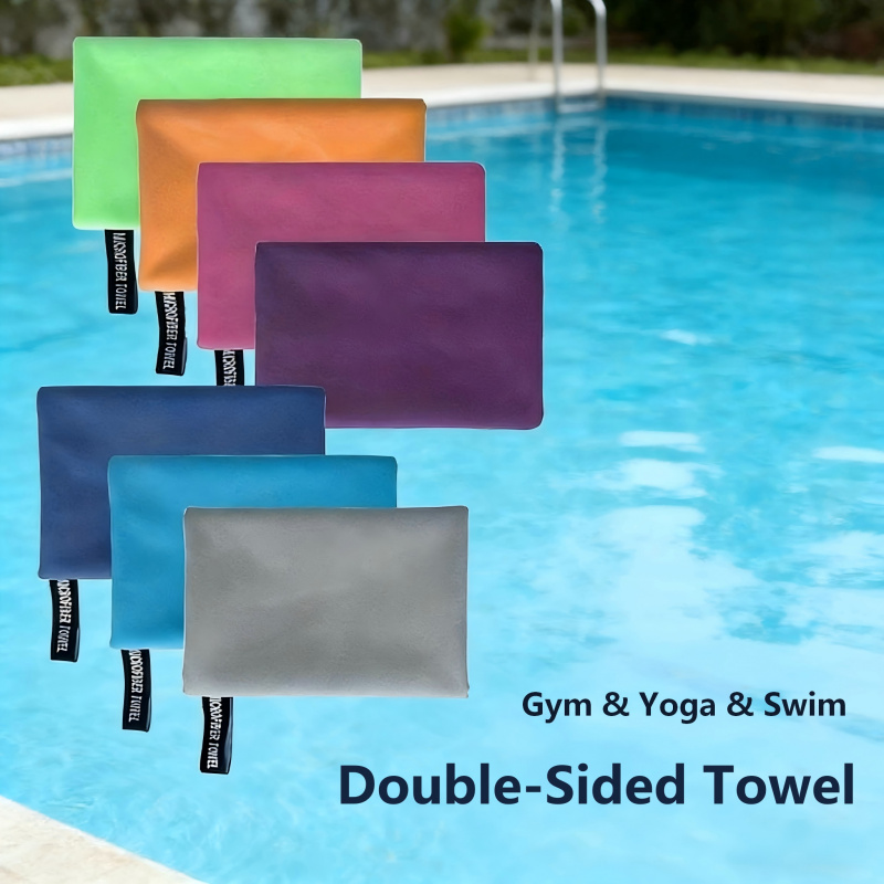 Pilates Yoga Towel - 1-Pack Double-Sided Fleece Towel, Soft &