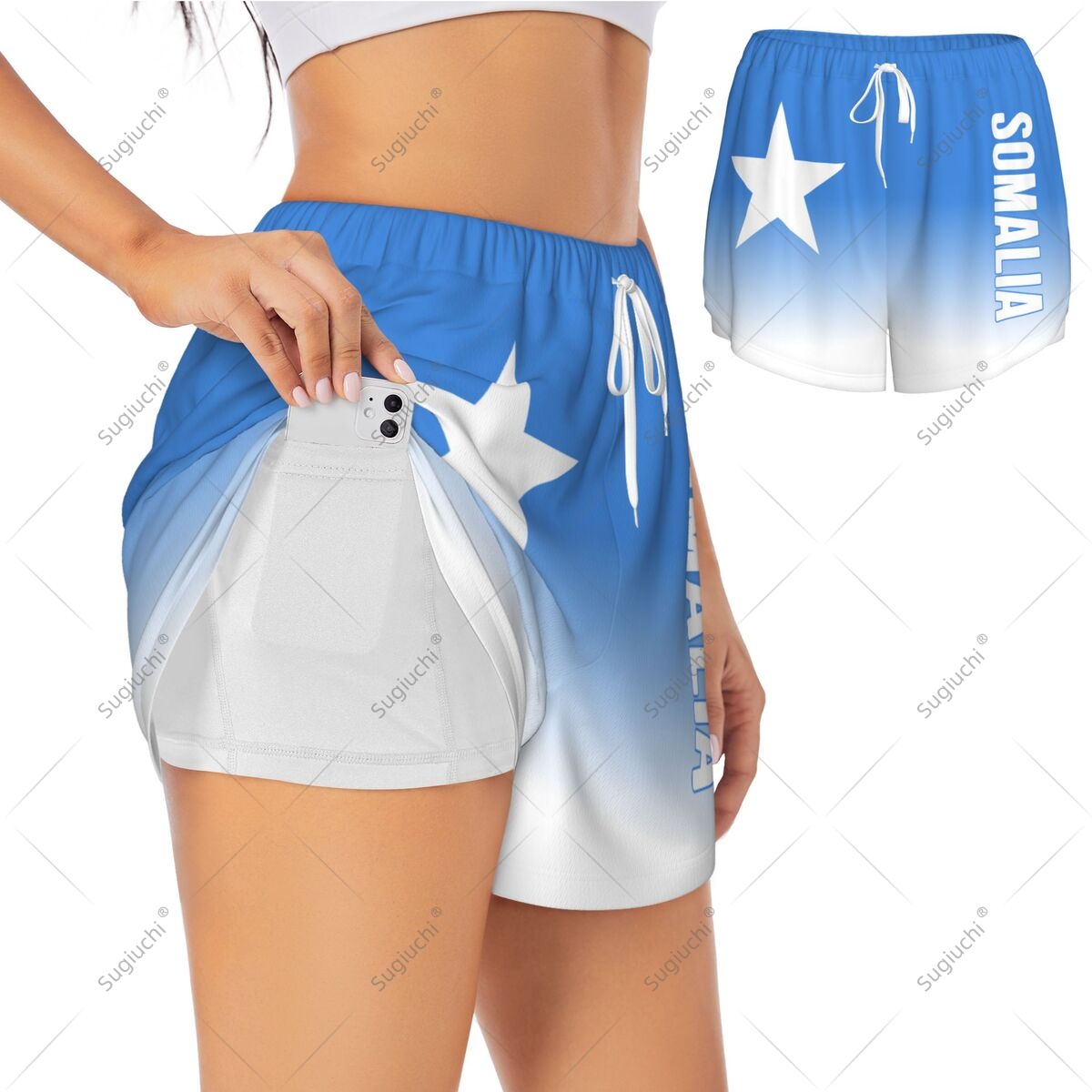 Pilates Yoga Fit - Women Girl Sports Shorts Somalia Flag