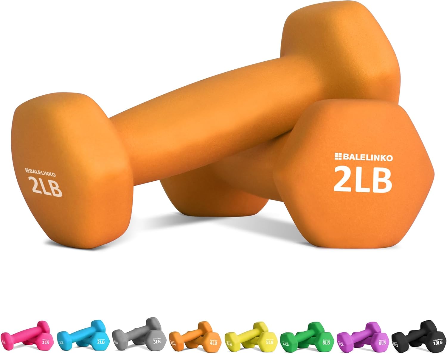Pilates Yoga Weight Loss - 2 LB Dumbbell Pair Home Gym