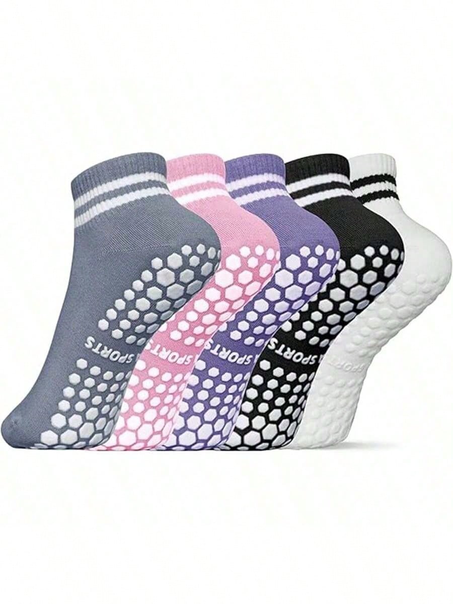 Yoga Pilates Yoga - 5 Pairs Women Double Stripe Non
