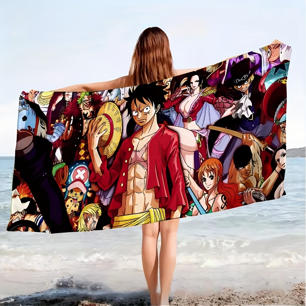 Pilates Yoga Towel - One Piece Monkey D. Luffy Beach