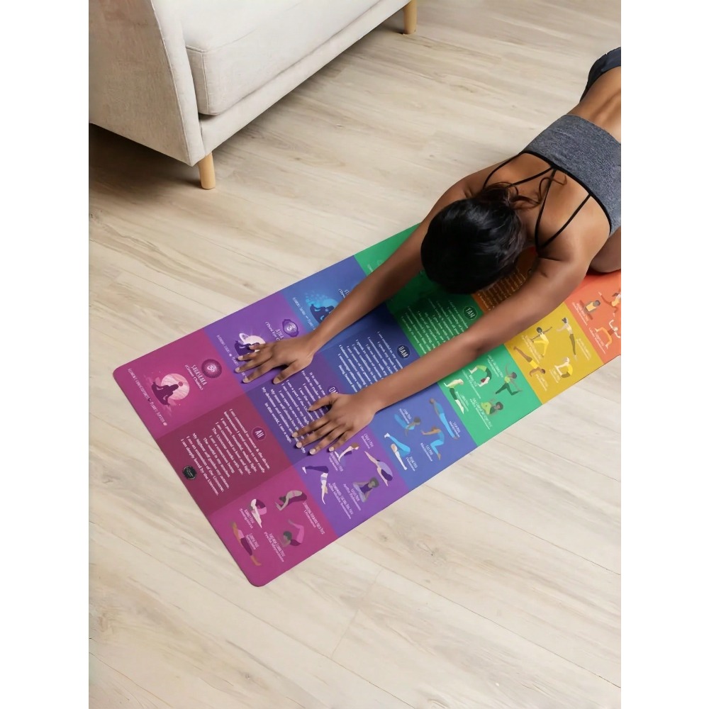 Pilates Yoga For Beginners - [Rainbow 7 Chakra Yoga Mat] Thick