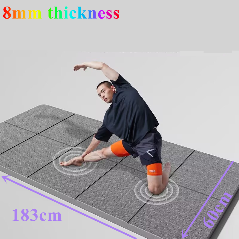Pilates Yoga For Beginners - Fold 183x60x0.8cmEco-Friendly Exercise Mat Foldable Yoga