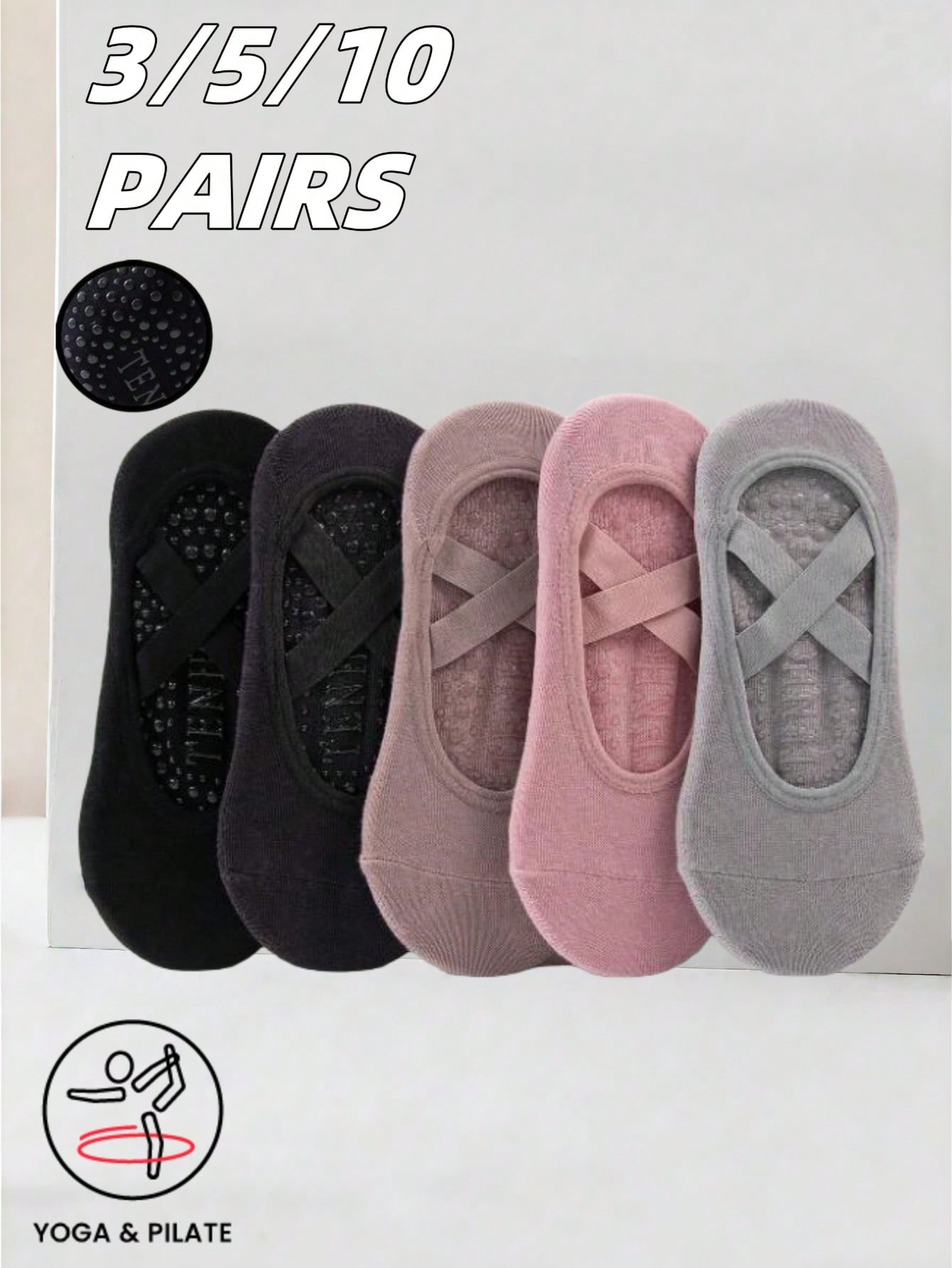 Anti-slip silicone sole yoga s - Yoga Pilates Yoga ulasan dan harga