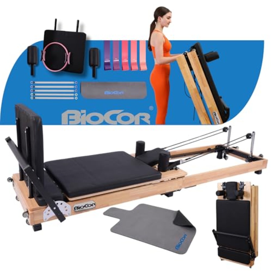 MAX4.0 Pilates Reformer Wood H - Pilates Yoga Reformer ulasan dan harga