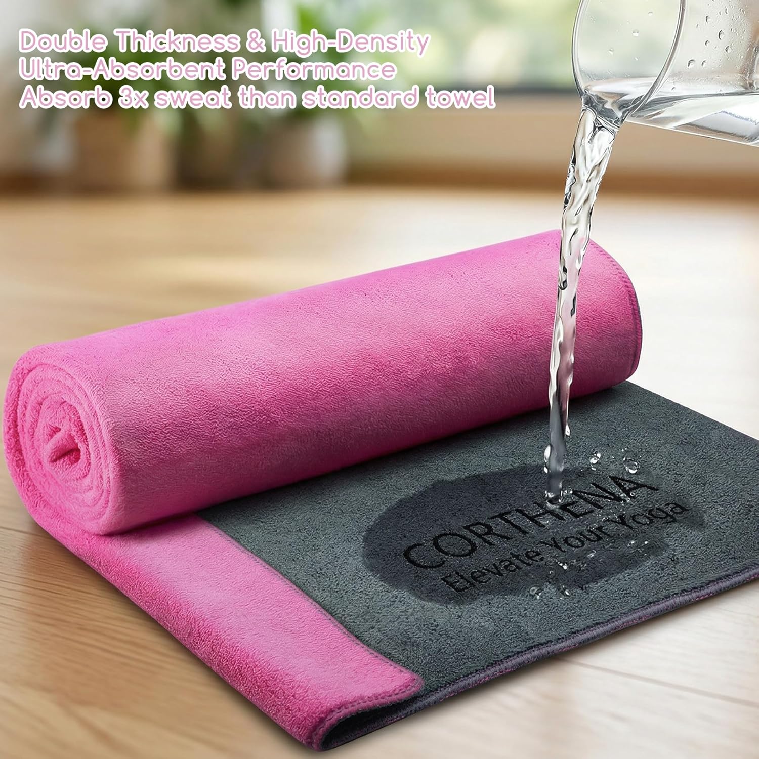 Yoga Mat Towel, Extra Thick 60 - Pilates Yoga Towel ulasan dan harga