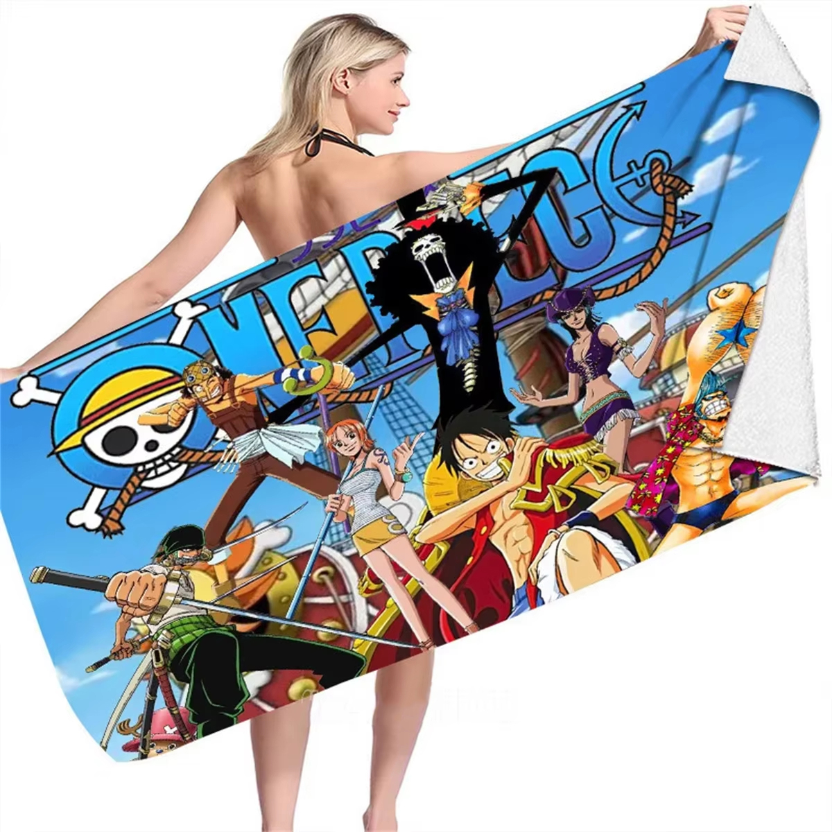 One Piece Monkey D. Luffy Beac - Pilates Yoga Towel ulasan dan harga