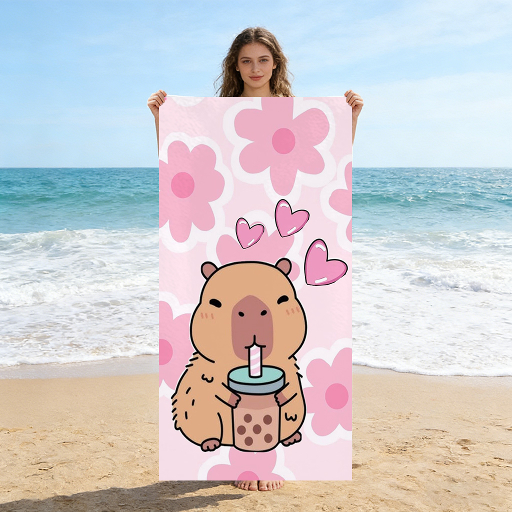 Funny Capybara Beach Towel Sma - Pilates Yoga Towel ulasan dan harga