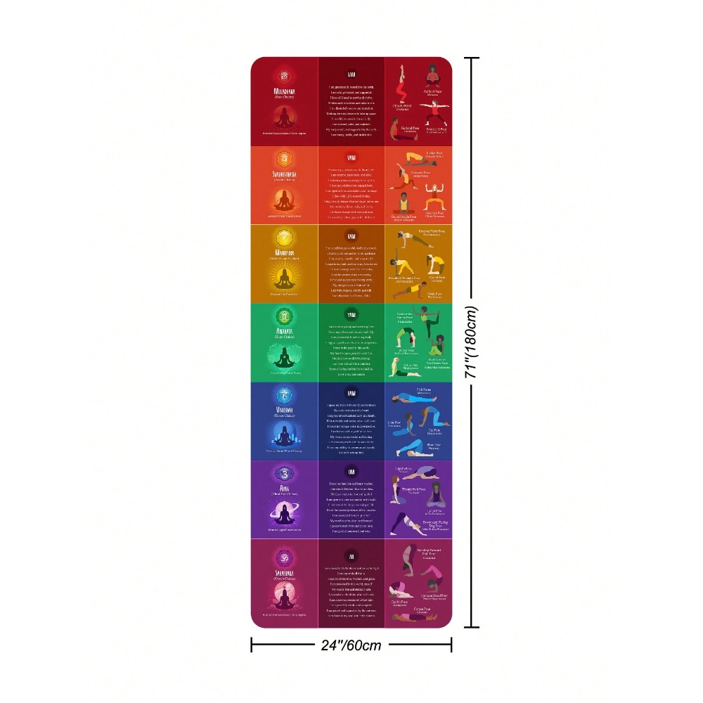 [Rainbow 7 Chakra Yoga Mat] Th - Pilates Yoga For Beginners ulasan dan harga
