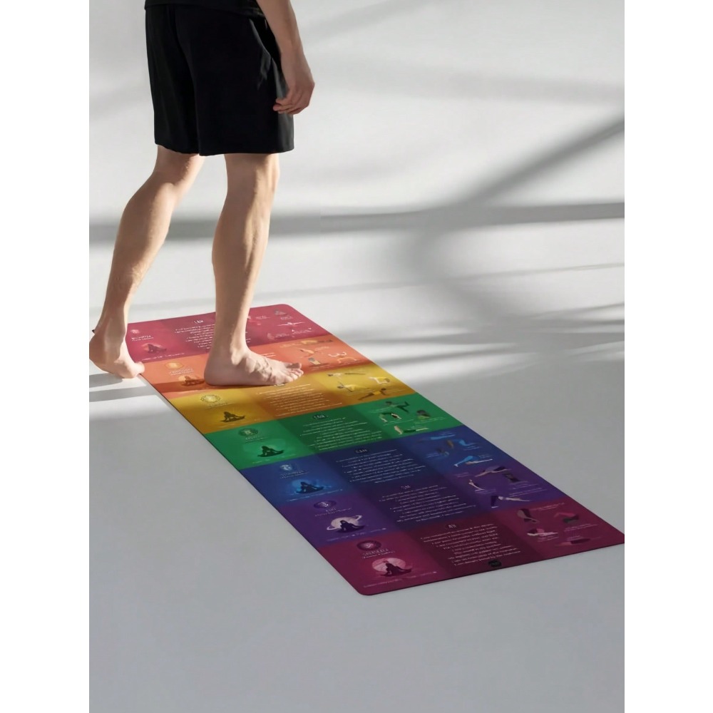 [Rainbow 7 Chakra Yoga Mat] Th - Pilates Yoga For Beginners ulasan dan harga