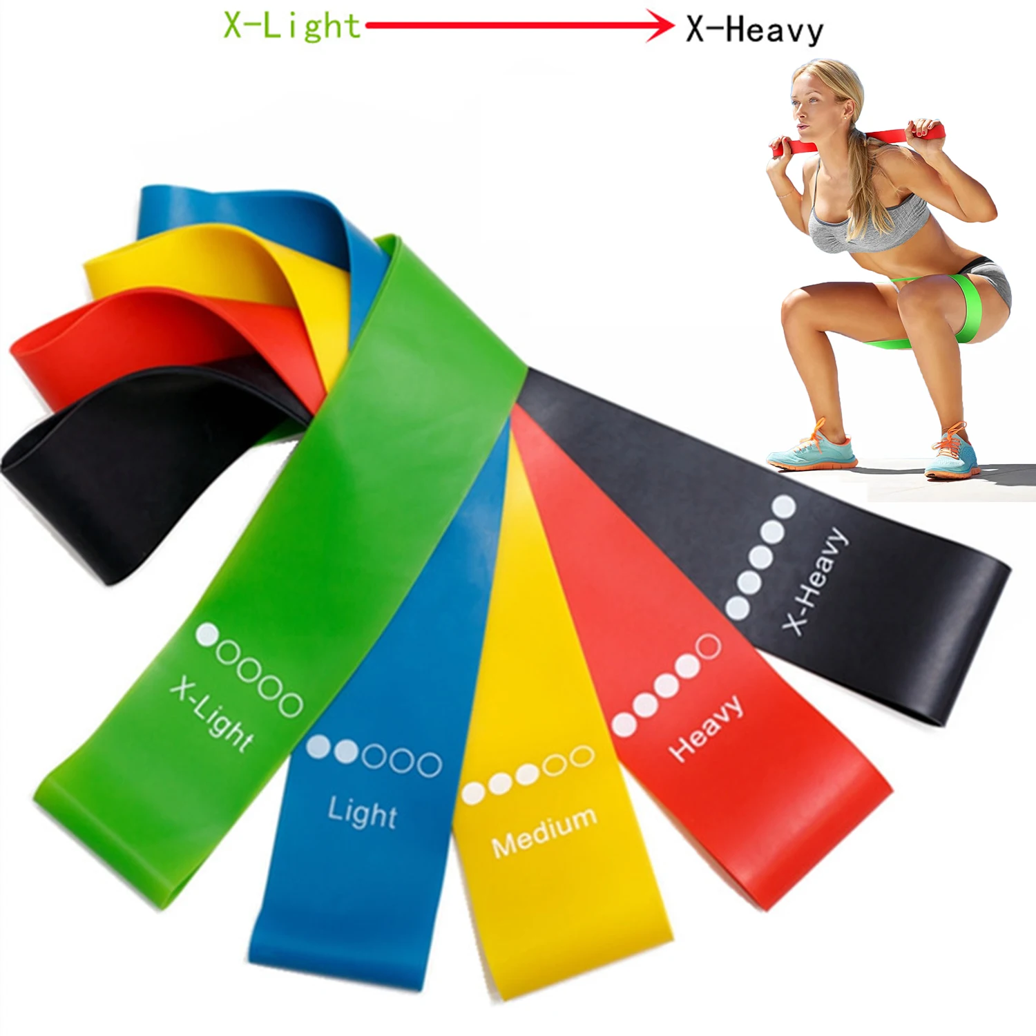 TPE Resistance Bands Fitness S - Pilates Yoga Reformer ulasan dan harga
