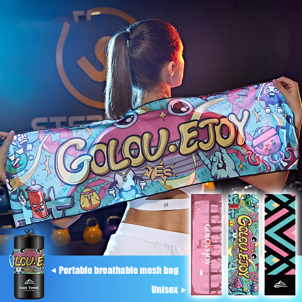 Sport Cooling Ice Towel Printe - Pilates Yoga Towel ulasan dan harga