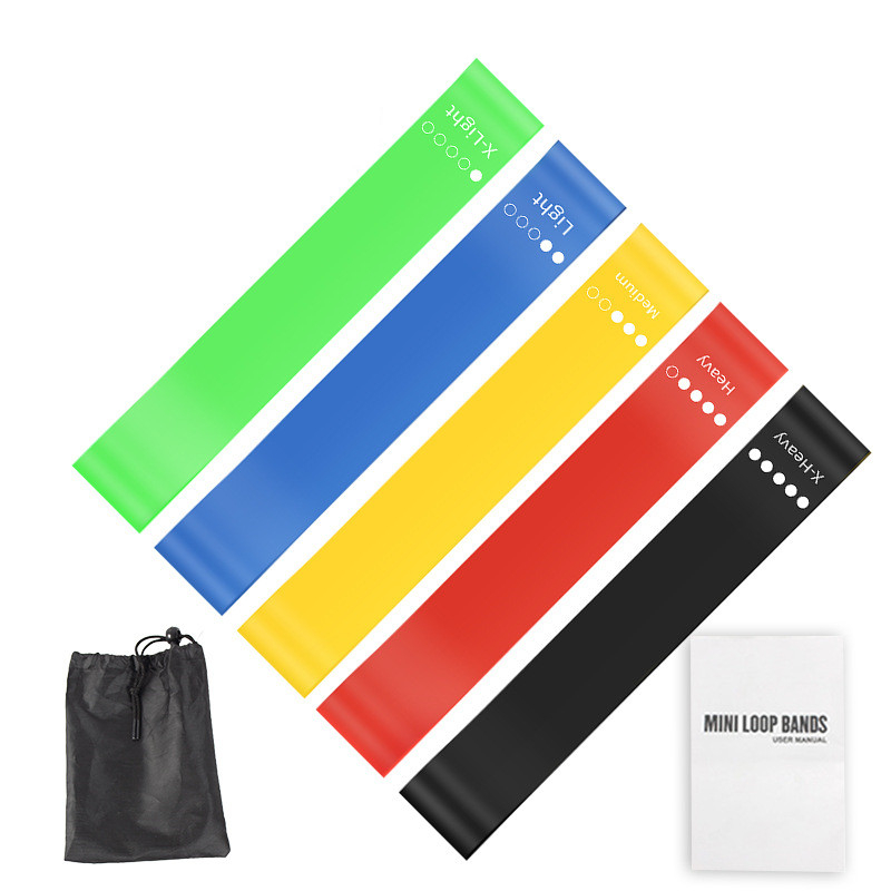 5Pcs TPE Resistance Bands Set  - Pilates Yoga Reformer ulasan dan harga