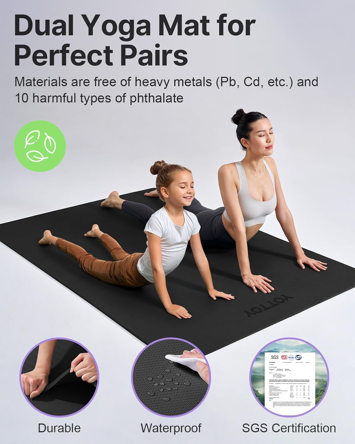 Large Yoga Mat 75x52x1/2in, Ex - Pilates Yoga Towel ulasan dan harga