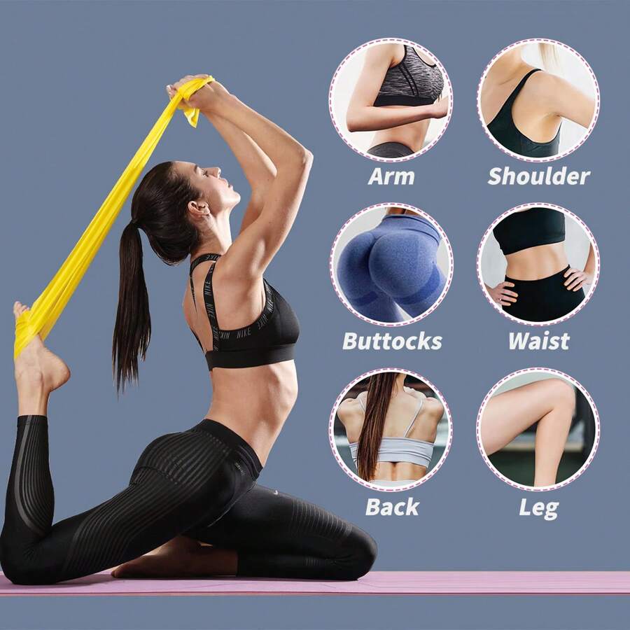 3pcs Resistance Bands Set, Pow - Pilates Yoga Difference ulasan dan harga