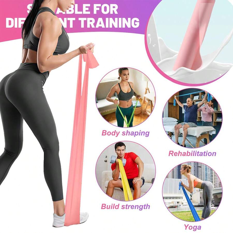 3pcs Resistance Bands Set, Pow - Pilates Yoga Difference ulasan dan harga